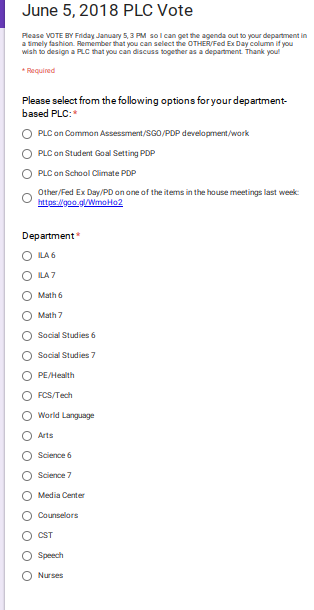 Google Form Eschool News